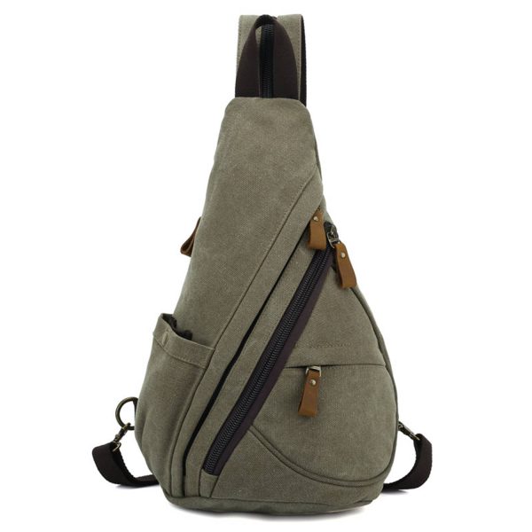 Canvas Small Crossbody Backpack Casual Daypack for Men Women