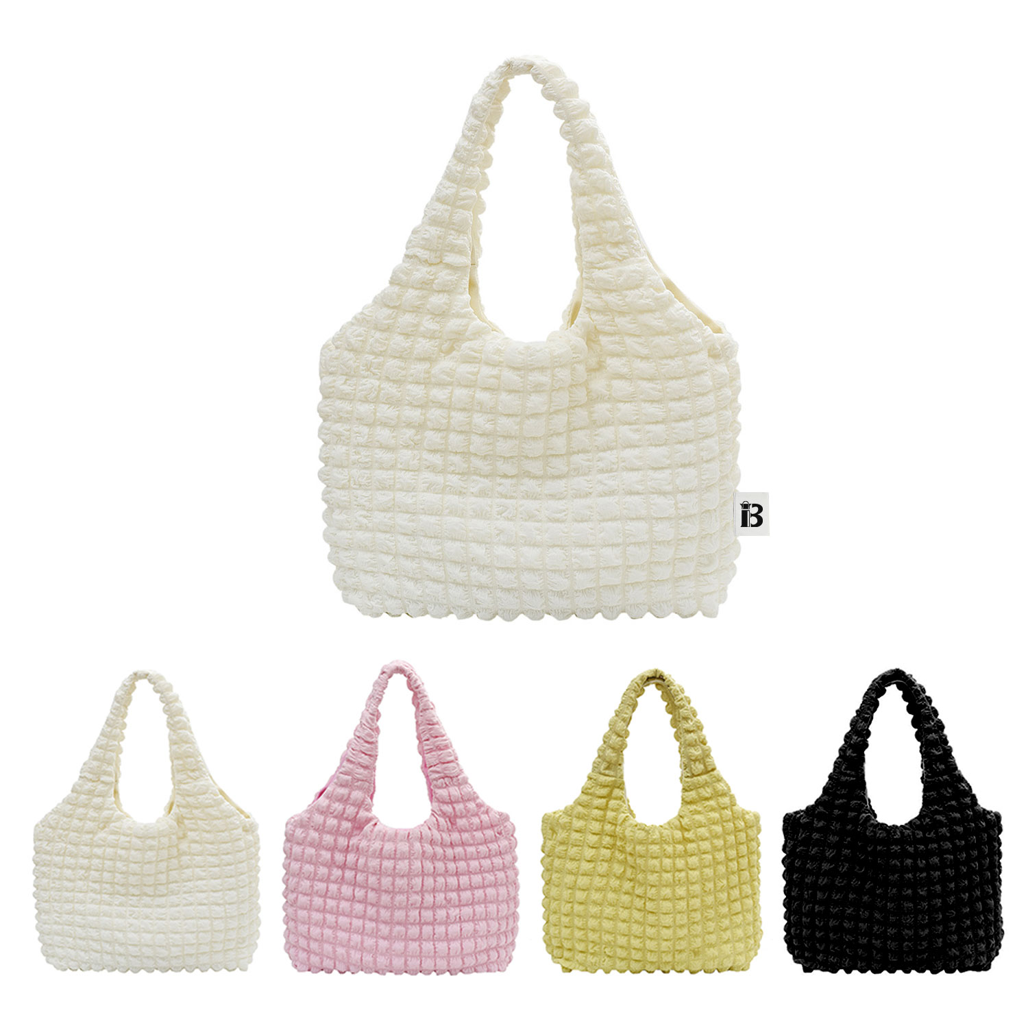 Canvas girl's cloud puff shoulder bag