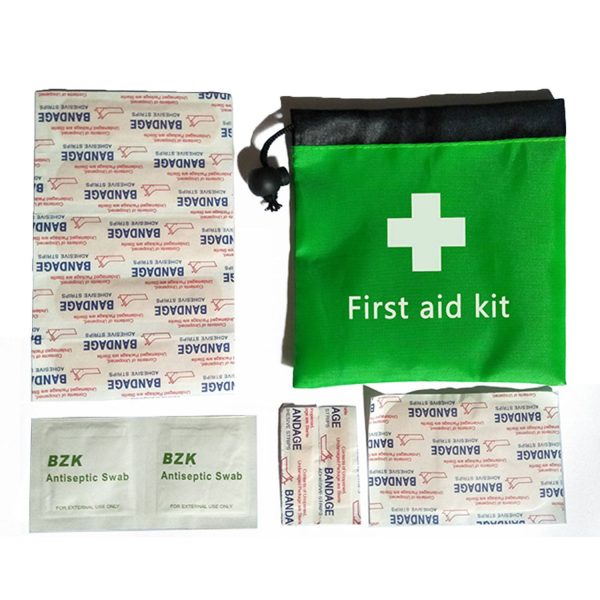 First Aid Kit Nylon Drawstring Bag Pocket