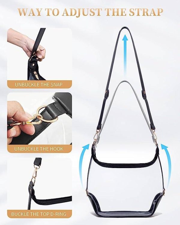 PVC Clear Crossbody Bag for Sports Events Concerts College