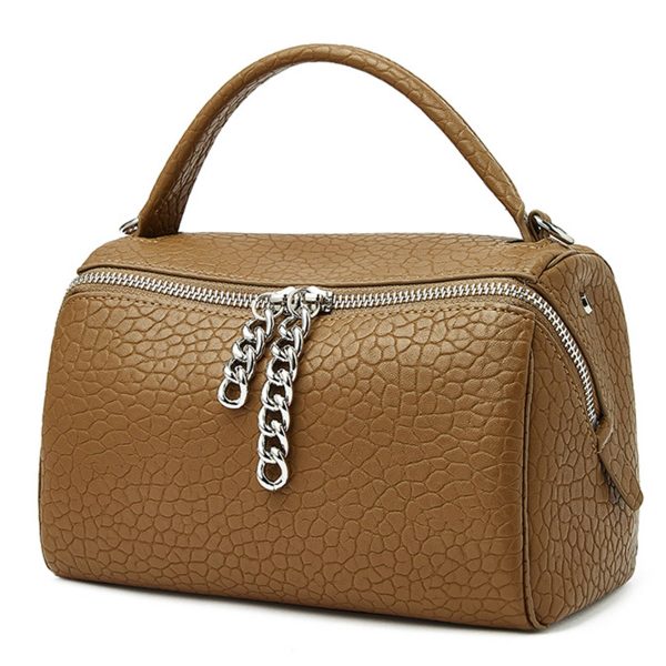 Genuine Leather zipper cross-body women's bag handbag