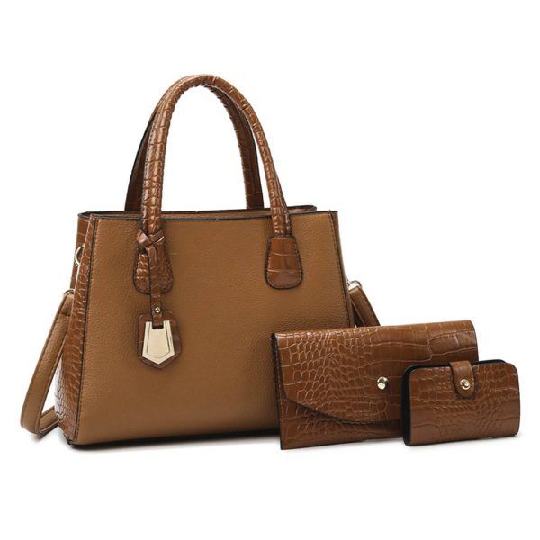 3 in 1 Pu Leather Popular Classic one-shoulder handbag set