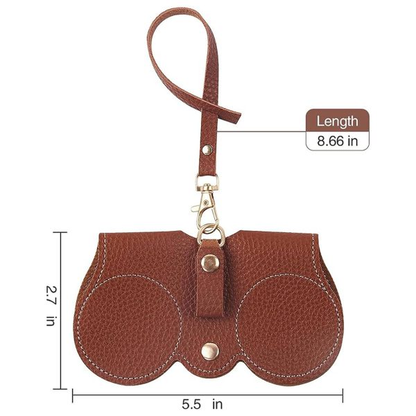 Soft Fake Leather Sunglasses Bag