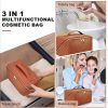 Portable PU Leather Makeup Bag