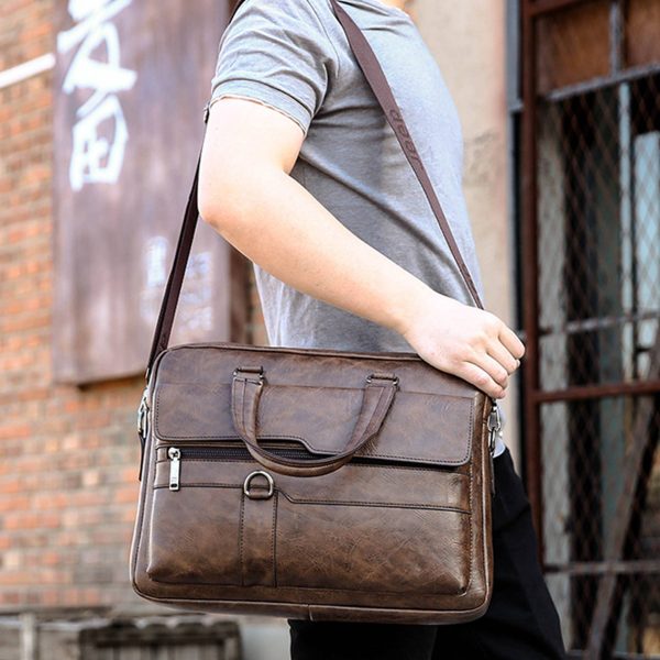 PU Men's Business Crossbody Bag