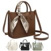 Pu Waterproof Tote Briefcase Satchel Handbag Cross-body Bag