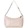 PU Leather Hobo Tote Handbag With Metal Chain for Women