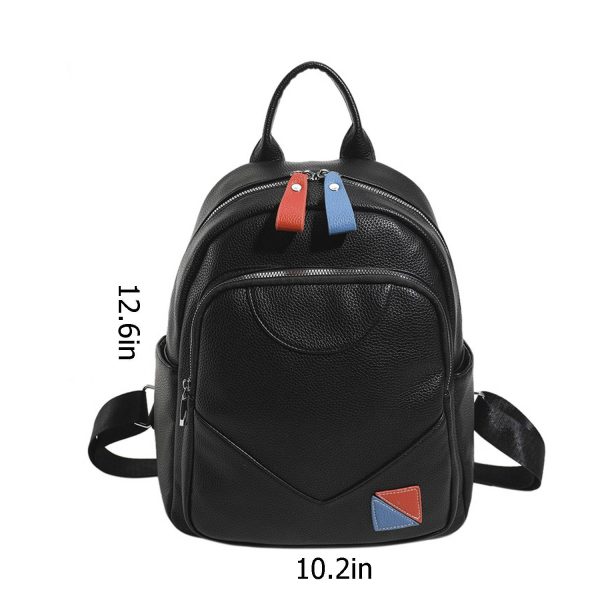 Durable and large capacity Pu leather backpack