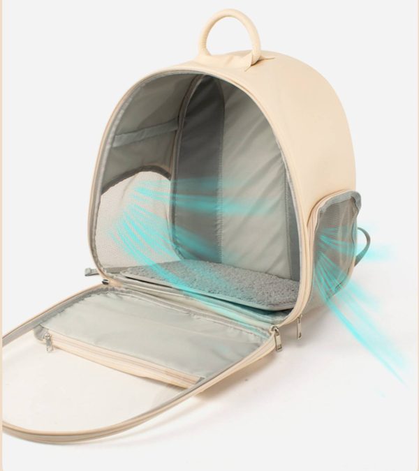 PVC And Leather Pet Backpack