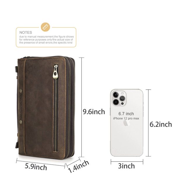 Genuine Leather RFID 2 fold Horizontal square shape Wallets