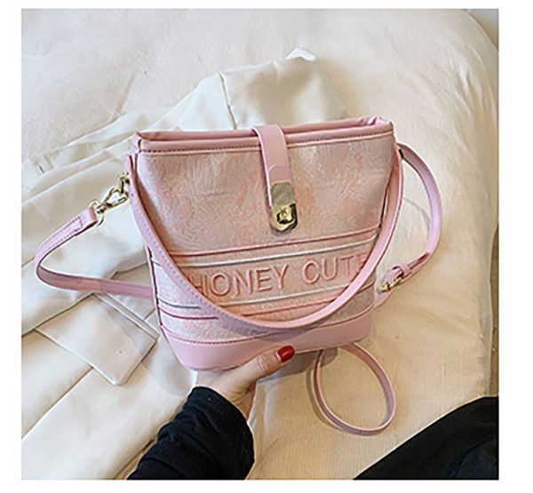PU Leather Bucket Crossbody Bag