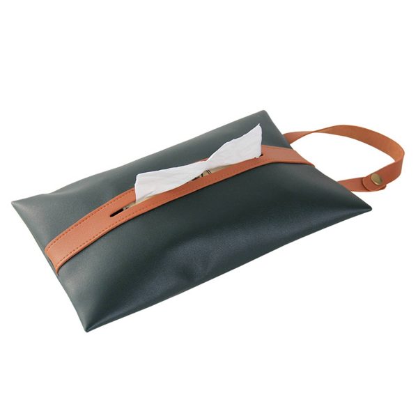PU Leather Tissues Box with Hanging Strip