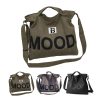 Multi-Layer Canvas Shoulder Handbag