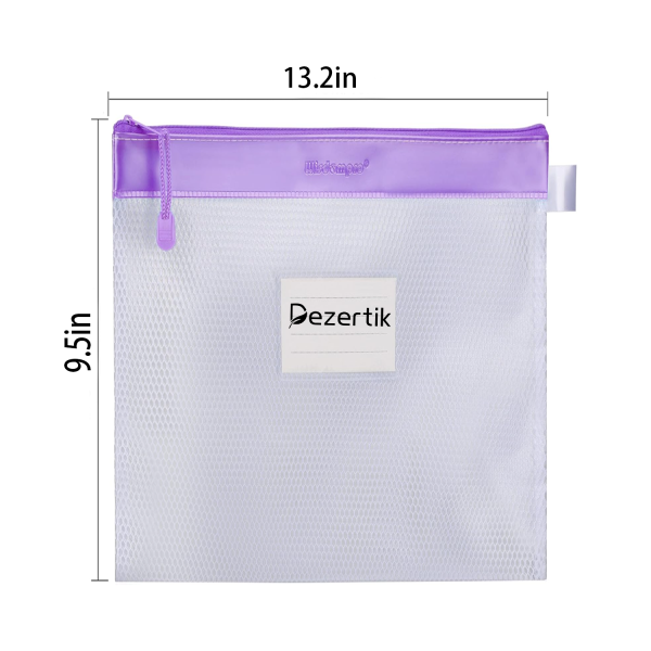Transparent Mesh PVC Zippered Bag Semi-transparent Document