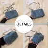 Cotton One-shoulder diamond grid bag