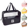 Travel Clear PVC&PU Cosmetic Makeup Bag for Women