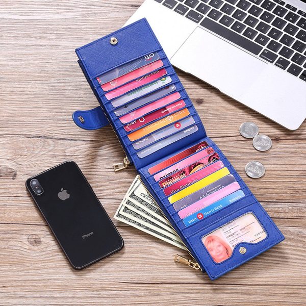 PU Leather Women's Purses RFID Bifold Wallet