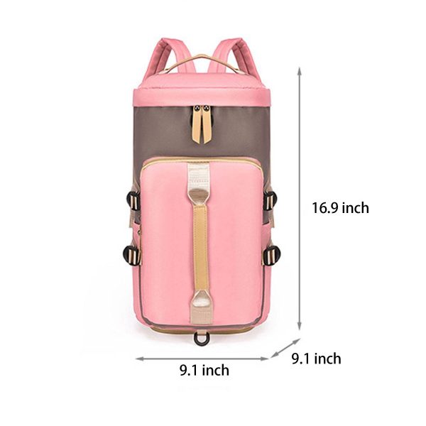 Sports Duffle Backpack with Shoe Compartment for Women