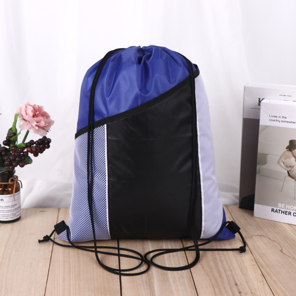 Two Tone Waterproof Mesh Cinch Bag