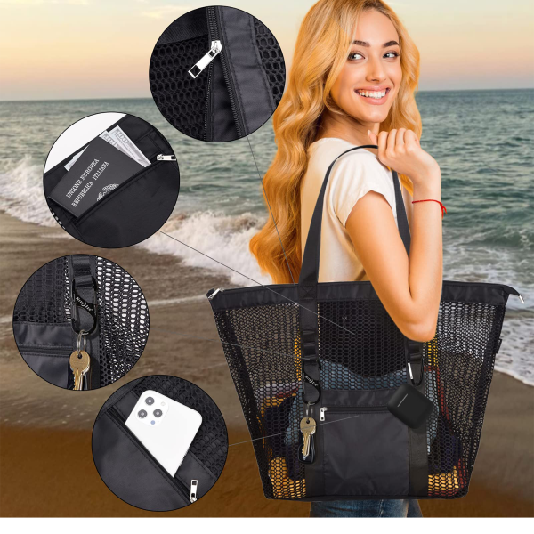 Large Beach Mesh Tote Bag