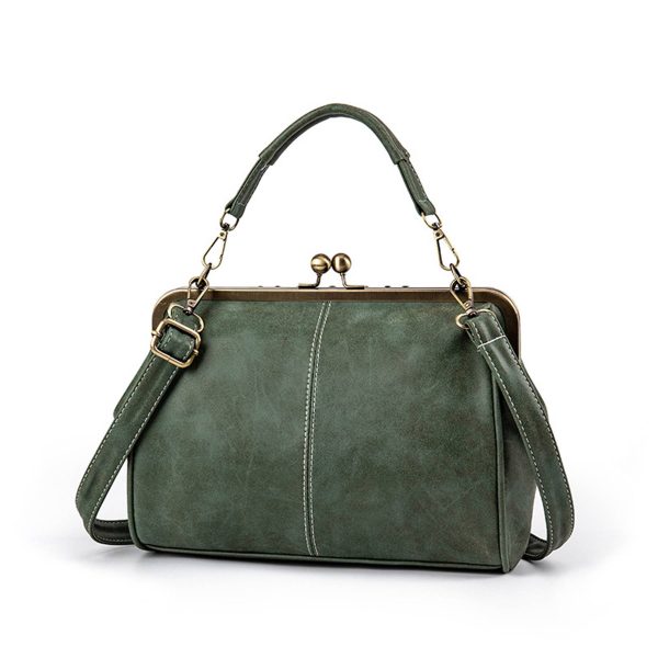 PU Leather Matte British Vintage Messenger Tote Bag