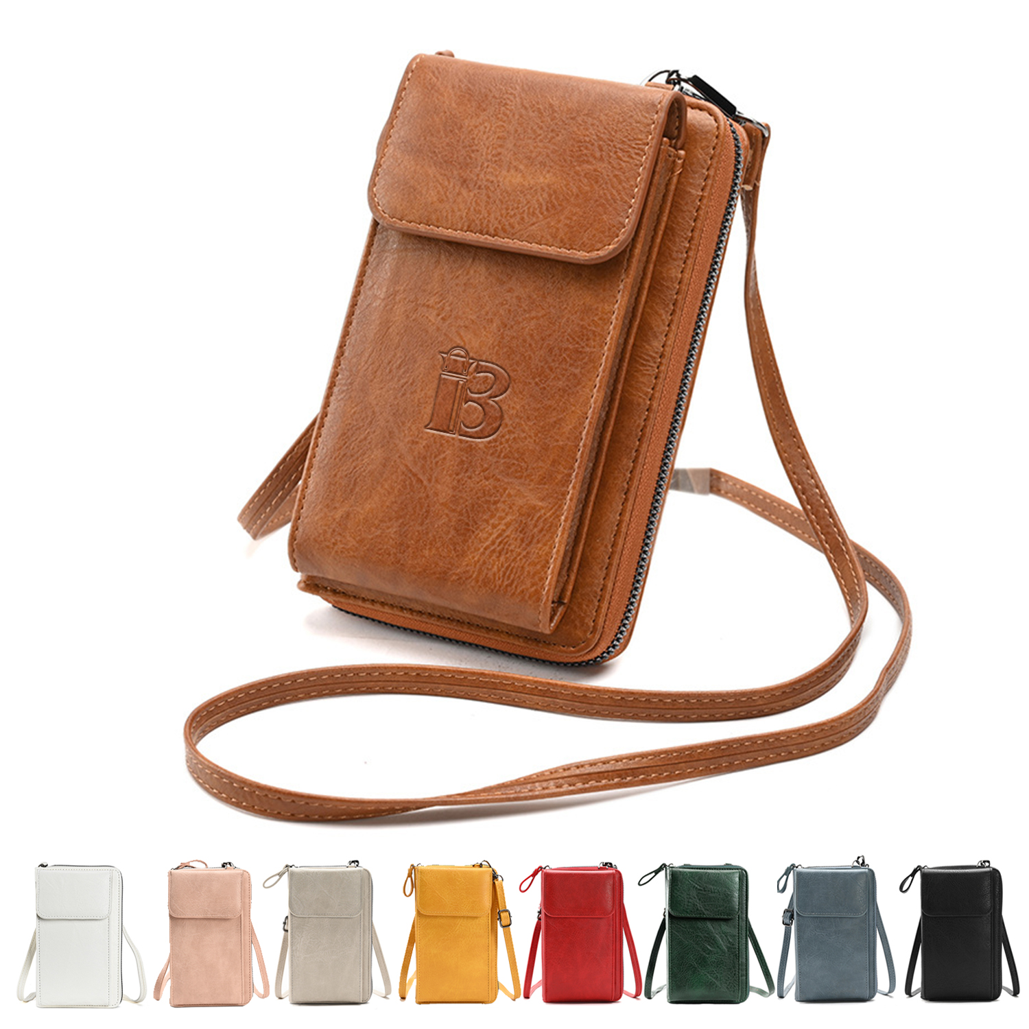 PU Leather Crossbody Sling Phone Bag