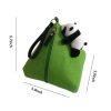 Felt panda coin purse wallet with hanging rope
