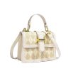 PU Leather Trendy Diamond Lattice Handbag for Women