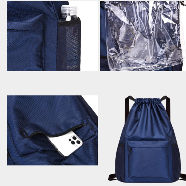 Sports Gym Drawstring Bag String Backpack