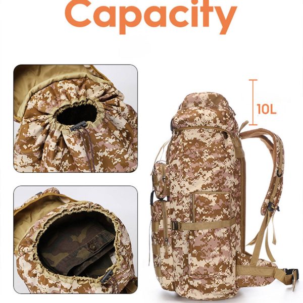 Aluminum Alloy Bracket Travel Backpack Tactical Bag