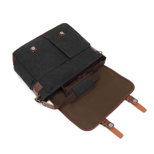 Waterproof Vintage Leather Briefcase Messenger shoulder bag