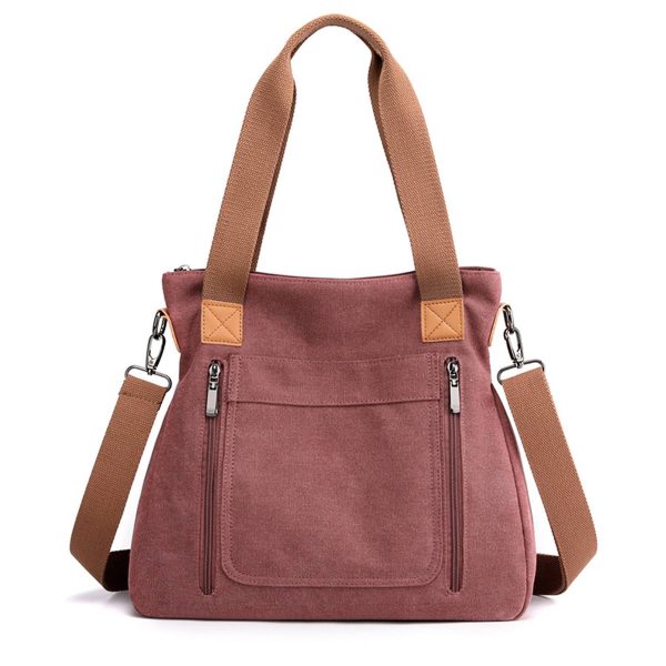 Canvas Multi-pocket Tote Bag