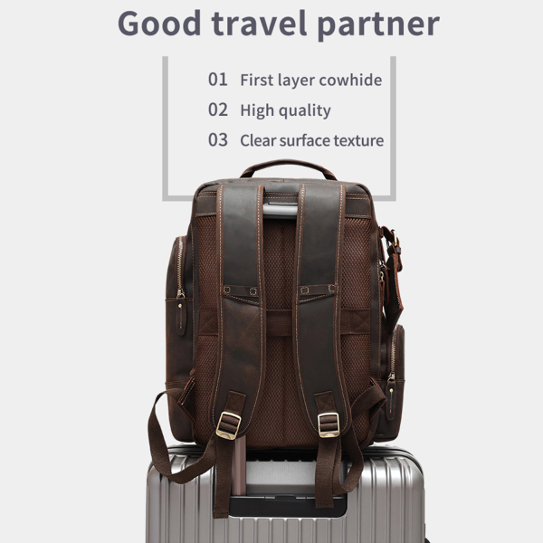 Vintage Genuine Leather Laptop Backpack