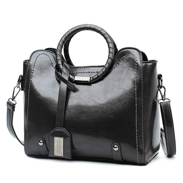 PU woven tote bag handbag for women With a round bracelet