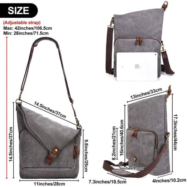 Canvas Crossbody Bag for Women