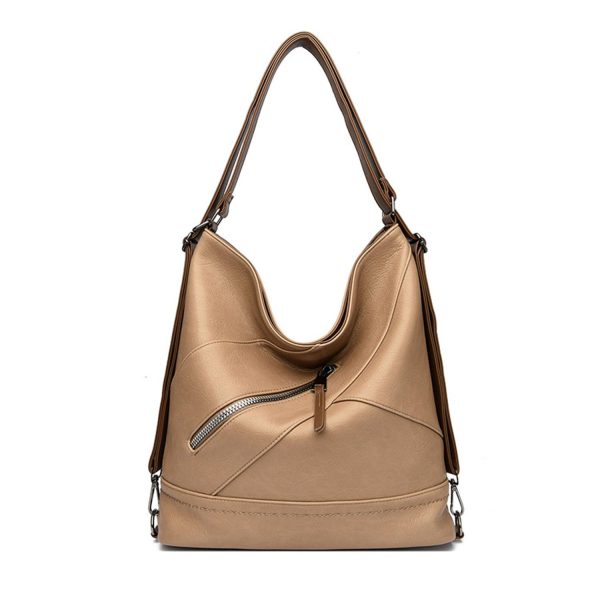 Large capacity genuine leather tote bag