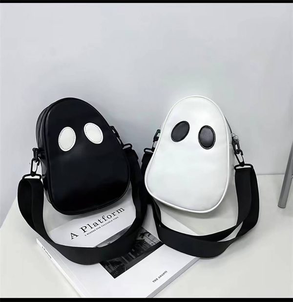 PU Leather Ghost Face Crossbody Bag