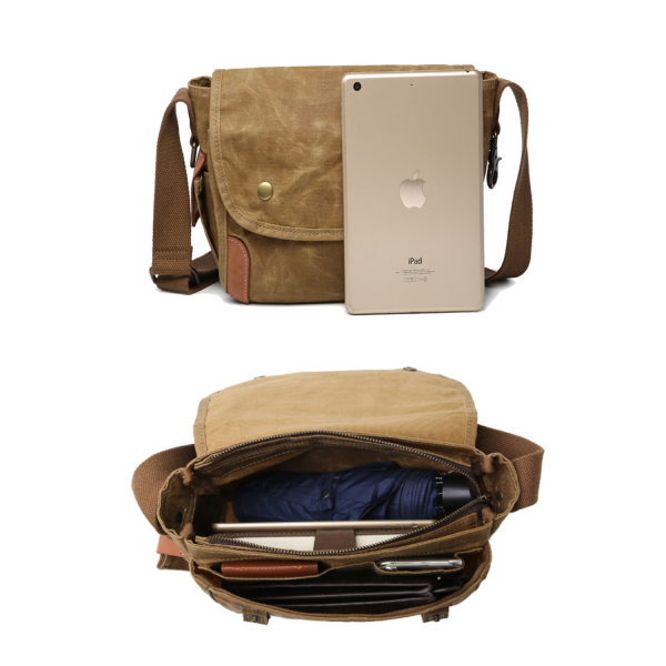 Vintage Canvas Crossbody Shoulder Bag