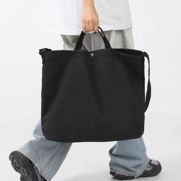 Large Capacity Retro Canvas Crossbody Commuting Tote Bag