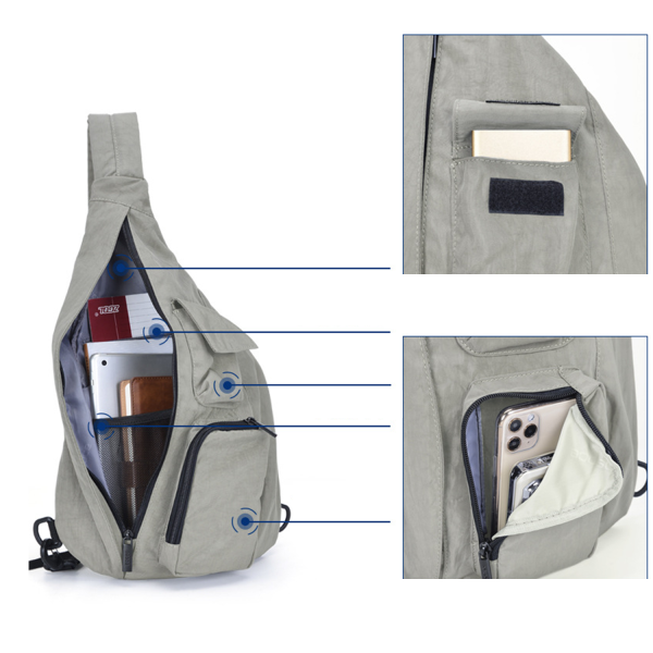 Sling Chest Bag with Adjustable Rope Shoulder Strap