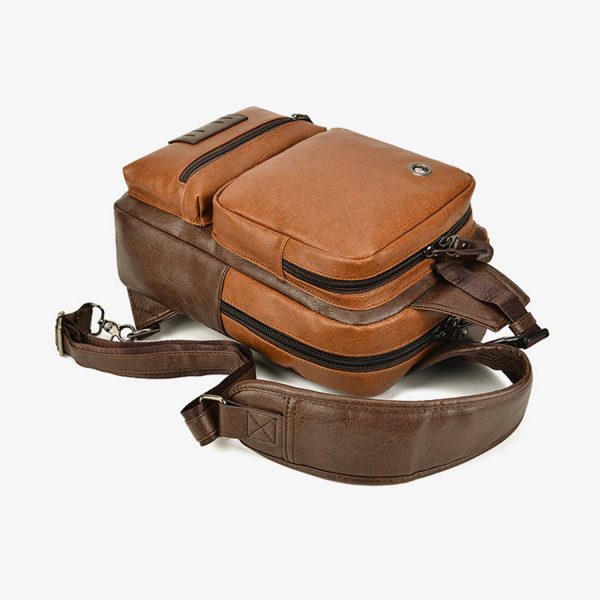 PU Leather Sling Backpack