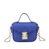 PU Leather Shoulder Bag w/ Metal Chain Strap