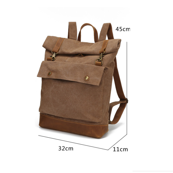 Vintage Classic Rucksack Canvas Backpack for Campus