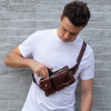Custom Top-Layer Cowhide Leather Fanny Pack