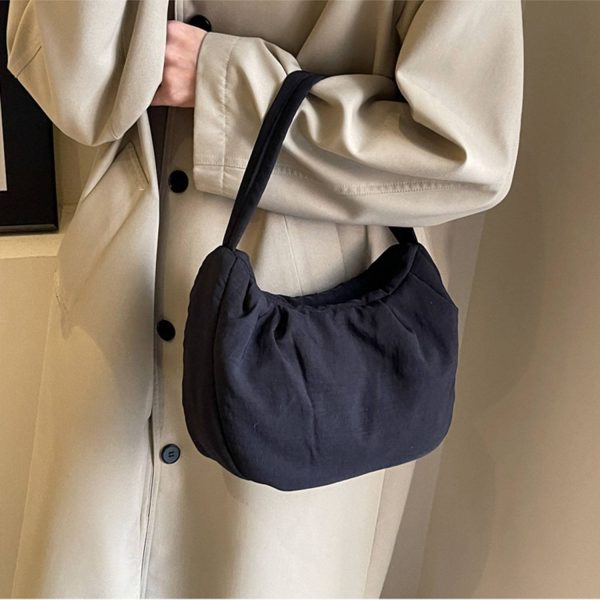 Nylon Wrinkle Candy Underarm Tote Bag