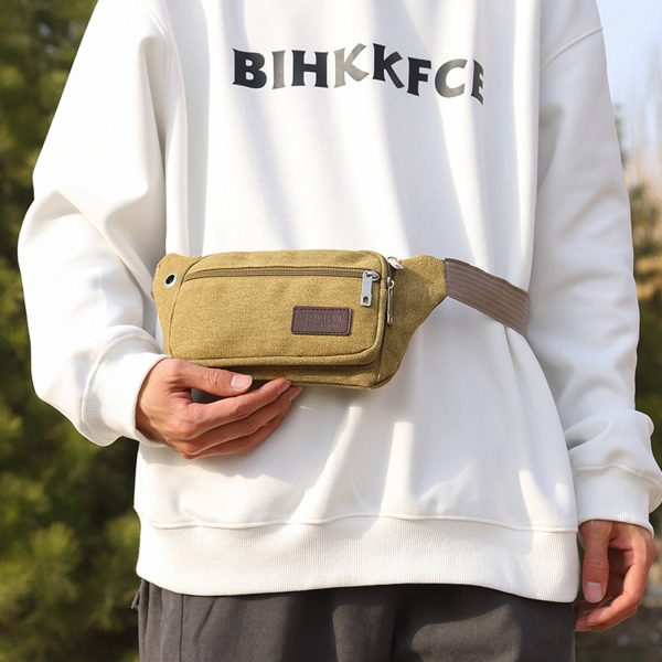 Unisex Canvas Crossbody Fanny Pack