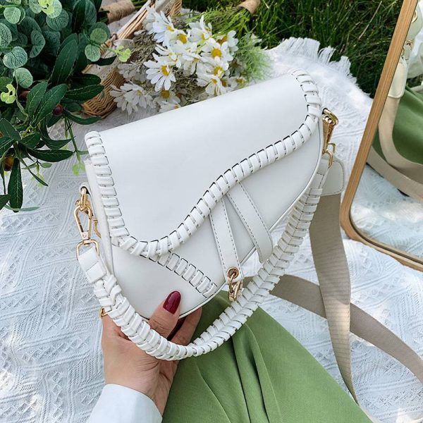 PU Mini Saddle Shoulder Tote Bags for Women
