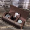 Genuine Leather three compartments watch Storage bag