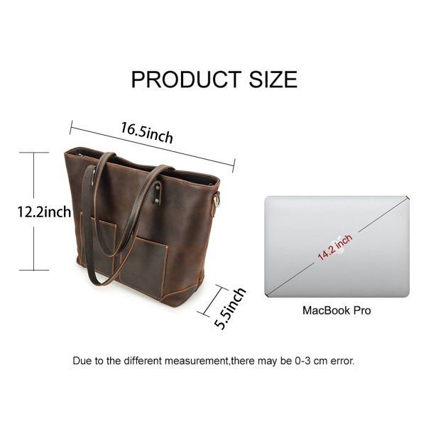 Faux Leather High-capacity 14.2 inch Cross-body Bag