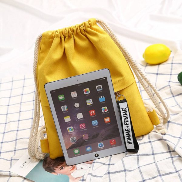 Canvas Storage Drawstring Backpack